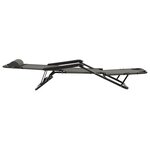 vidaXL Chaises longues pliables 2 Pièces avec repose-pied Acier Gris