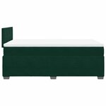 vidaXL Sommier à lattes de lit et matelas Vert foncé 120x200cm Velours