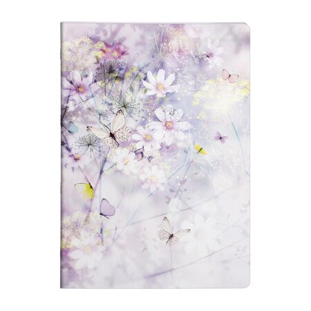 Chacha - cahier piqué a4 - 96 pages lignées - fleurs des champs