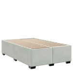 vidaXL Cadre de lit avec matelas Gris clair 120 x 190 cm Velours