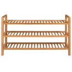 vidaXL Étagère à chaussures avec 3 étagères 100x27x60 cm Chêne massif