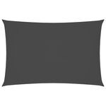 vidaXL Voile de parasol tissu oxford rectangulaire 2x4 m anthracite
