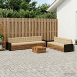 vidaXL Ensemble de canapés d'extérieur 8 Pièces Naturel et Beige