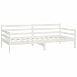 vidaXL Lit de repos avec matelas 90x200 cm Blanc Bois de pin massif