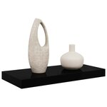 vidaXL Étagère murale flottante Noir brillant 50x23x3 8 cm MDF