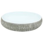 vidaXL Vasque à poser gris et bleu ovale 59x40x15 cm céramique