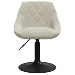 vidaXL Chaises pivotantes à manger lot de 6 crème velours