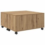 vidaXL Table basse chêne artisanal 75 x 75 x 38 cm Bois d'ingénierie