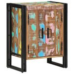 vidaXL Meuble à Chaussures avec porte Noir Bois massif de récupération