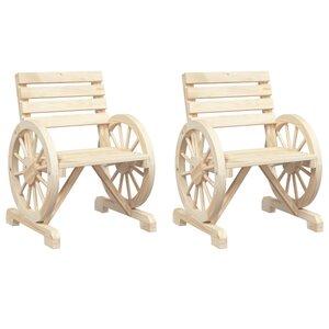 vidaXL Chaises de jardin lot de 2 58x58x78 5 cm bois de sapin massif