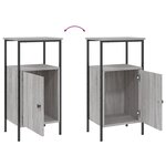 vidaXL Tables de chevet 2 Pièces sonoma gris 41x31x80cm bois d'ingénierie