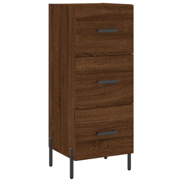vidaXL Buffet Chêne marron 34 5x34x90 cm Bois d'ingénierie