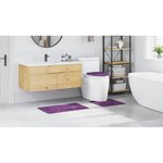 vidaXL Tapis de bain 3 Pièces Violet 50 x 50 cm Polypropylène