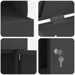 vidaXL Boîte de dépôt de colis Noir 44 x 35 x 59 cm Acier