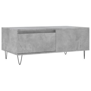 vidaXL Table basse Gris béton 90x50x36 5 cm Bois d'ingénierie