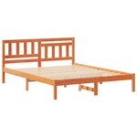 vidaXL Cadre de lit Marron cire 160 x 200 cm Bois massif en pin