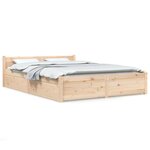 vidaXL Cadre de lit sans matelas avec tiroirs 140x200 cm