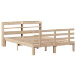 vidaXL Cadre de lit et tête de lit sans matelas 135x190 cm