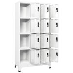 vidaXL Armoire à casiers Blanc 90x45x180 cm Acier