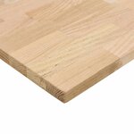 vidaXL Dessus de bureau non traité bois massif de chêne rectangulaire