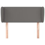 vidaXL Tête de lit avec oreilles Gris 103x23x78/88 cm Similicuir