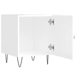 vidaXL Table de chevet blanc brillant 40x40x50 cm bois d’ingénierie
