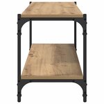 vidaXL Meuble TV Chêne artisanal 100x33x41cm Bois d'ingénierie et fer