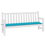 vidaXL Coussin de banc de jardin turquoise 200x50x4 cm tissu