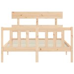 vidaXL Cadre de lit sans matelas 140x200 cm bois massif de pin