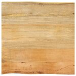 vidaXL Dessus de table 40x40x2 5 cm bord vivant bois massif manguier