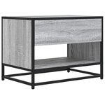 vidaXL Meuble TV sonoma gris 61x40x46 cm bois d'ingénierie et métal