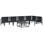 vidaXL Ensemble de canapé de jardin 6 Pièces Anthracite Acier