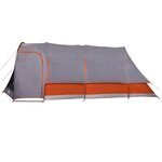 vidaXL Tente familiale tunnel 8 personnes gris imperméable