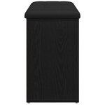 vidaXL Banc à chaussures Noir 80 x 30 x 48 cm Bois d'ingénierie