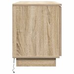 vidaXL Meuble TV avec LED Chêne sonoma 100 x 38 x 49 cm