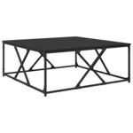 vidaXL Table basse Chêne noir 100 x 100 x 40 cm Bois d'ingénierie