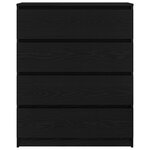 vidaXL Buffet chêne noir 80x35x99 cm bois d’ingénierie