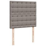 vidaXL Cadre de lit ottoman avec matelas taupe 90x190 cm tissu