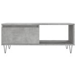 vidaXL Table basse Gris béton 90x50x36 5 cm Bois d'ingénierie