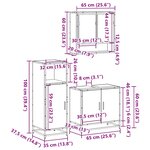 vidaXL Ensemble de meubles de salle de bain 3 Pièces Chêne marron