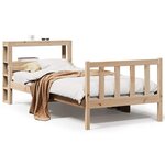 vidaXL Cadre de lit sans matelas 90x190 cm bois de pin massif