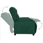 vidaXL Fauteuil inclinable Vert foncé Tissu