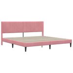 vidaXL Cadre de lit avec tête de lit Rose 180 x 200 cm Velours