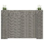 vidaXL Jardinière à gabion en H Fil d'acier 260x40x180 cm