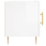vidaXL Tables de chevet 2 Pièces blanc brillant 40x40x50 cm