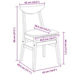 vidaXL Chaises de salle à manger 2 Pièces Blanc 42 x 47.5 x 81 cm