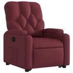 vidaXL Fauteuil inclinable rouge bordeaux tissu