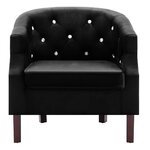vidaXL Fauteuil noir velours