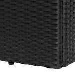 vidaXL Chaise longue avec coussin Résine tressée Noir