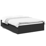 vidaXL Cadre de lit sans matelas noir 120x200 cm